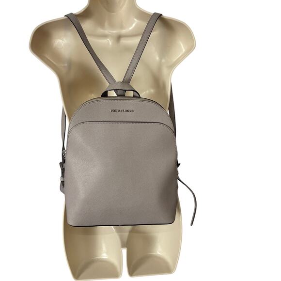 Michael Kors Large Taupe Emmy Dome Leather Backpack Bag Excellent Condition - Picture 1 of 16